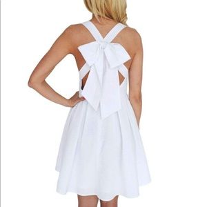 Lauren James Livingston Dress white seersucker